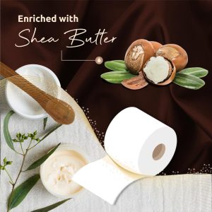 Alternative view of Phoenix Soft Shea Butter Fragranced Luxury Toilet Rolls Bulk Buy – Quilted White 3 Ply Toilet Paper (60 Pack)