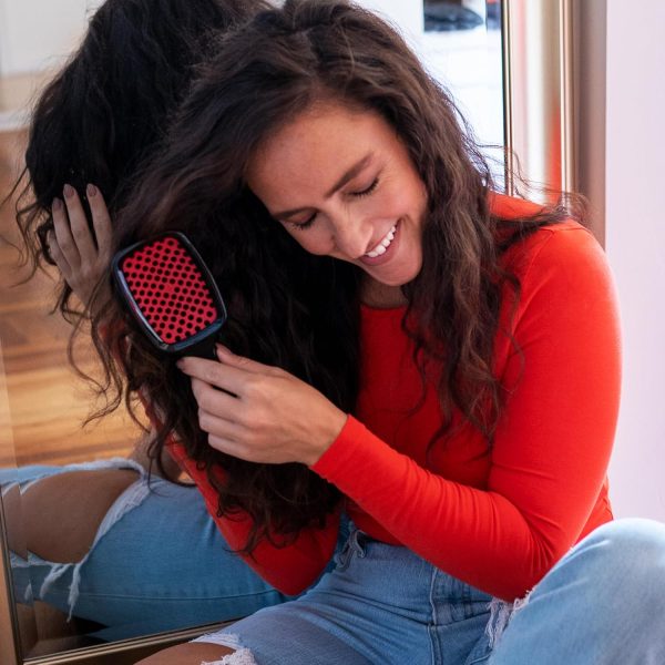 FHI HEAT Unbrush, Red – Detangling Hair Brush Red - Image 3