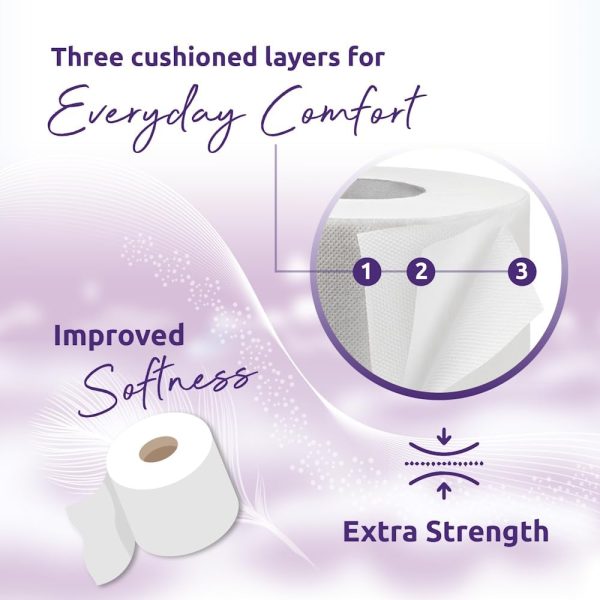 12 Phoenix Soft Lavender Fragranced Luxury Toilet Rolls Bulk Buy – Quilted White 3 Ply Toilet Paper – Pack of 12 Toilet Tissue (60 Quilted Rolls) - Image 3
