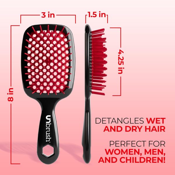 FHI HEAT Unbrush, Red – Detangling Hair Brush Red - Image 4