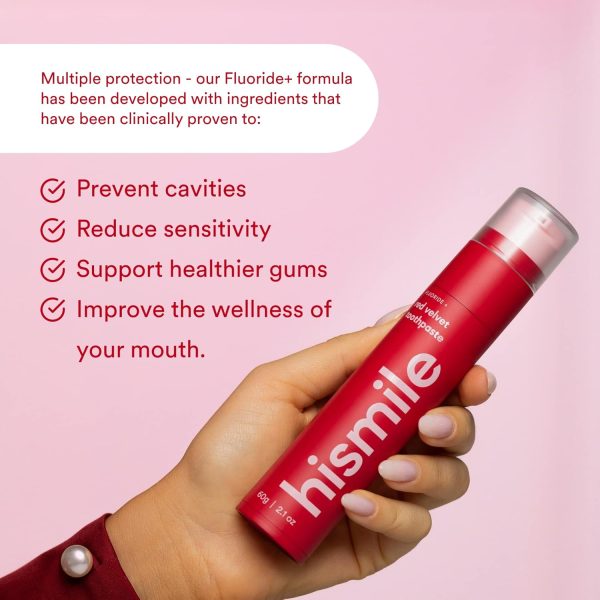 Hismile Red Velvet Flavoured Toothpaste, Flavoured Toothpaste, Hismile Toothpaste, Fluoride Toothpaste, Red Velvet Flavour（Five in total） - Image 4