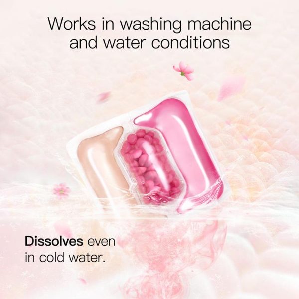 GoldKey 4-in-1 longer lasting floral fragrance stronger cleaning power protect the color of clothes 42 pieces laundry detergent beads pods with scent booster Household Pack Scented Perfume Flower - Image 3