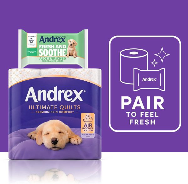 Andrex Ultimate Quilts Toilet Tissue 24 Rolls, Air Pocket Technology for Soft, Thick Sheets – 4 Quilted Toilet Rolls x 6 Packs, FSC Certified - Image 5