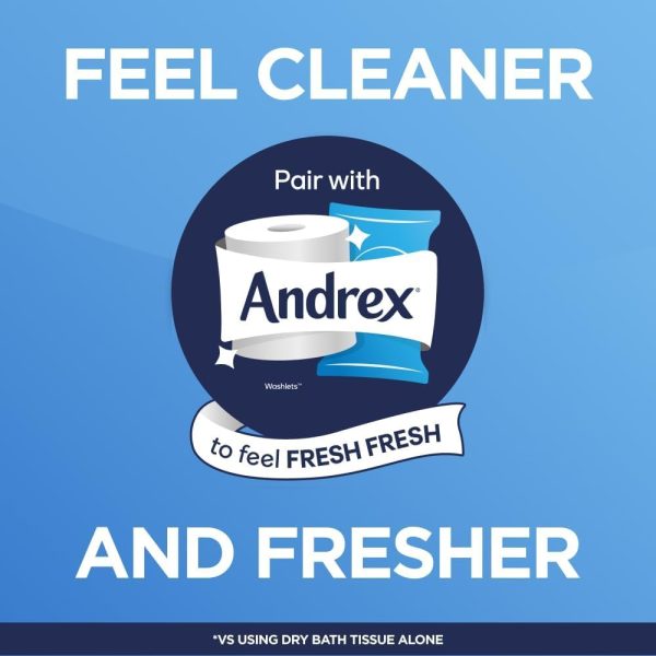 Andrex Classic Clean Washlets Moist Toilet Tissue Quad, 4 x 36 Wipes - Image 4
