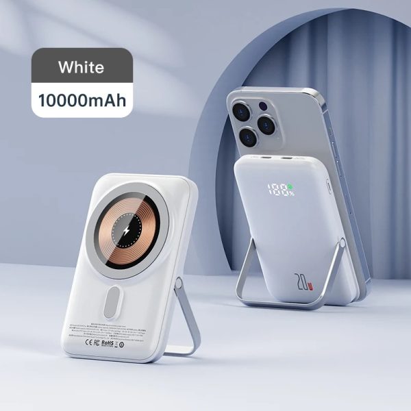Travel 10000mAh Powerbank For Magsafe Wireless Charger Power Banks Fast Charge External Battery With Bracket For iPhone 15 14 13 - Image 5