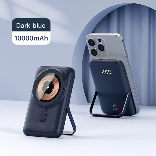 Travel 10000mAh Powerbank For Magsafe Wireless Charger Power Banks Fast Charge External Battery With Bracket For iPhone 15 14 13 - Image 2