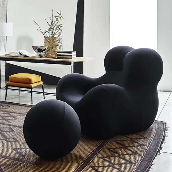 Fully compressed sponge arms lazy sofa single leisure chair